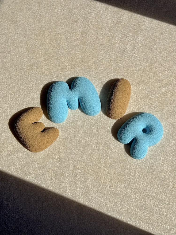 Blue and latte EMIR letters
